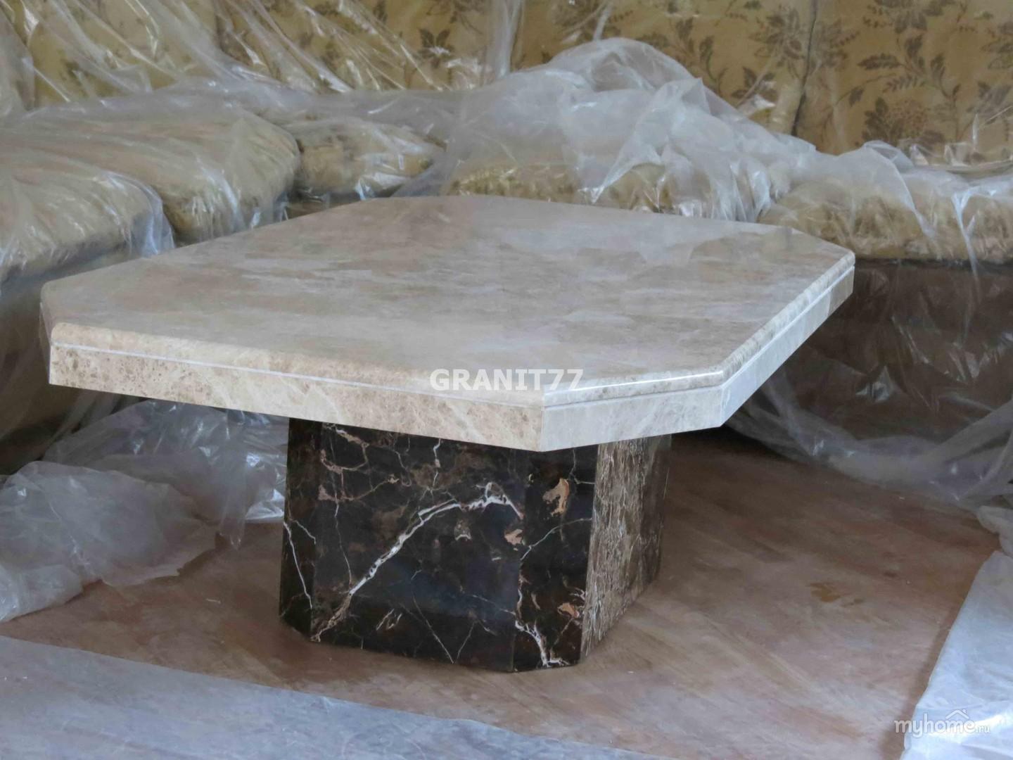 столы из натурального камня для кухни